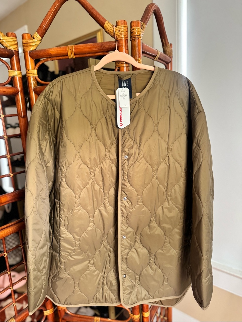GAP Recycled Lightweight Oversized Quilted Liner Jacket - Picture 5 of 8
